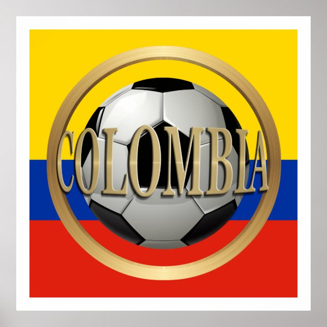 Colombia Soccer Ball Poster (Front)