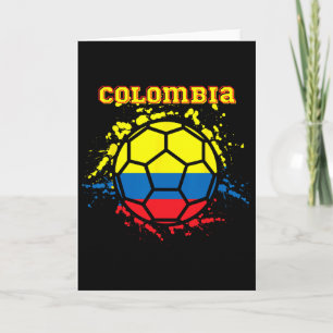 Colombia Soccer Colombian Flag Futbol Fan Jersey Card