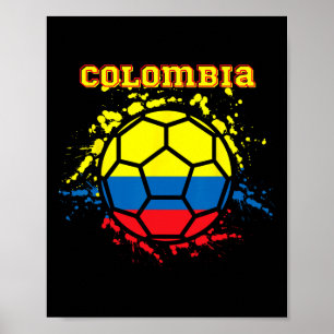 Colombia Soccer Colombian Flag Futbol Fan Jersey  Poster