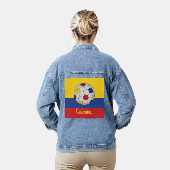 Colombia Soccer Denim Jacket (Model)