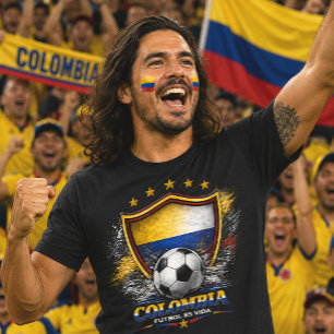 Colombia Soccer Fan Colombian Football World Cup T-Shirt