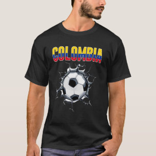 Colombia Soccer Fans - Colombian Football In Crack T-Shirt
