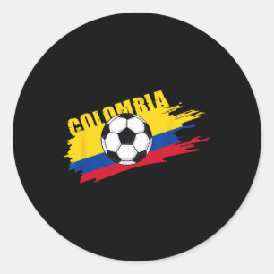 Colombia Soccer, Jersey Footll Colombian Futbol Se Classic Round Sticker