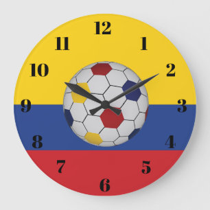 Colombia Soccer Large Clock