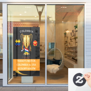 Colombia Soccer Portable 2026 Global Games Window Cling