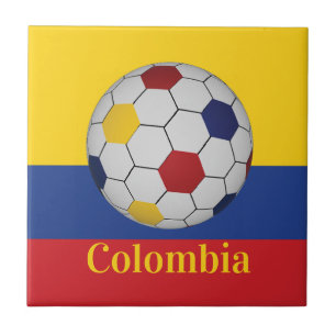 Colombia Soccer Poster Tile