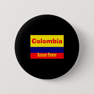 Colombia Soccer Power T Shirt 6 Cm Round Badge