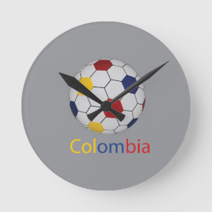 Colombia Soccer Round Clock