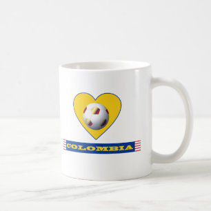 COLOMBIA SOCCER yellow Heart National Team Coffee Mug