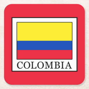 Colombia Square Paper Coaster