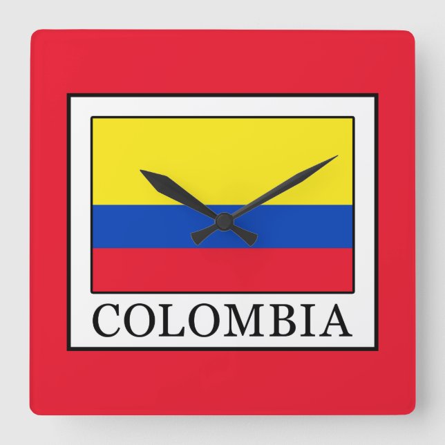 Colombia Square Wall Clock (Front)