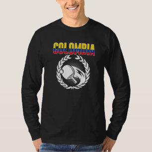 Colombia Table Tennis Colombian Ping Pong Support T-Shirt