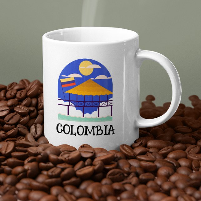 Colombia Vintage Travel Coffee Mug (colombia coffee mug)