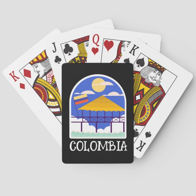 Colombia Vintage Travel Playing Cards (Back)