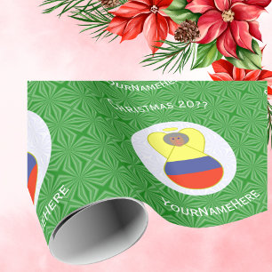 Colombian Abuelita Angel for Christmas Wrapping Paper