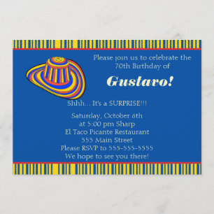 Colombian Adult Birthday Invitation