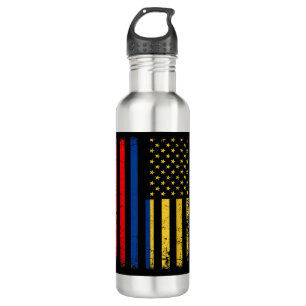Colombian American Flag Colombian Roots Colombia A 710 Ml Water Bottle