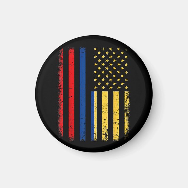 Colombian American Flag Colombian Roots Colombia A Magnet (Front)