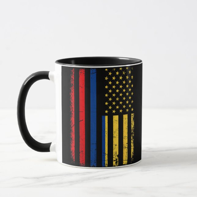 Colombian American Flag Colombian Roots Colombia A Mug (Left)