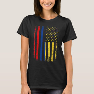 Colombian American Flag Colombian Roots Colombia A T-Shirt