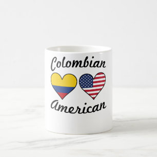 Colombian American Flag Hearts Coffee Mug