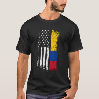 Colombian American Flag Hoodie - Pride Colombia Us T-Shirt