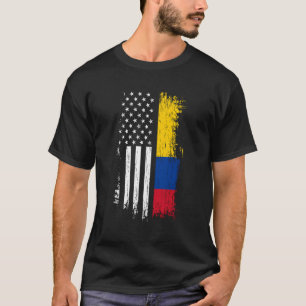 Colombian American Flag Hoodie - Pride Colombia Us T-Shirt