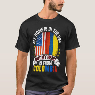 Colombian American Patriot Heart is from Colombia T-Shirt