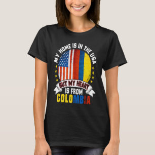 Colombian American Patriot Heart is from Colombia T-Shirt