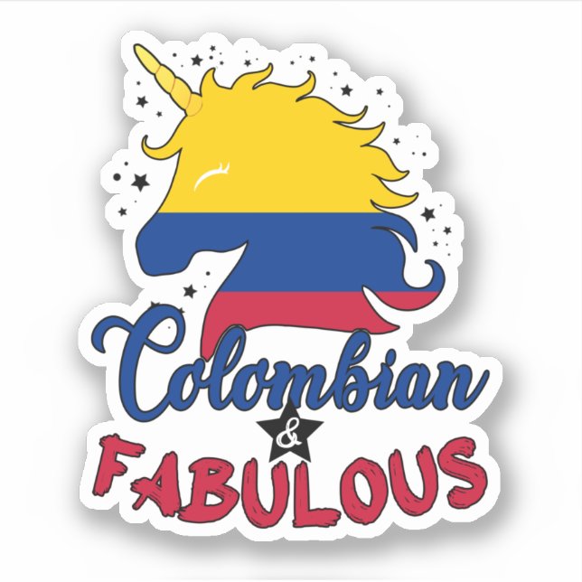Colombian and Fabulous Unicorn Colombian Flag (Front)