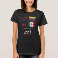 Colombian And Mexican Heritage Flag Pride DNA Half