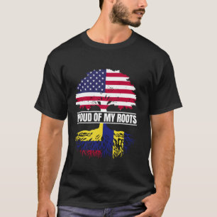 Colombian Bajan Heritage Proud of my Roots Colombi T-Shirt