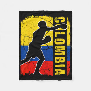 Colombian Boxing Team Colombia Flag Boxing Gloves Fleece Blanket