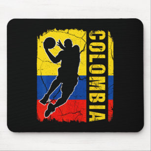 Colombian Bysketbyll Player Colombia Flag Bysketby Mouse Mat