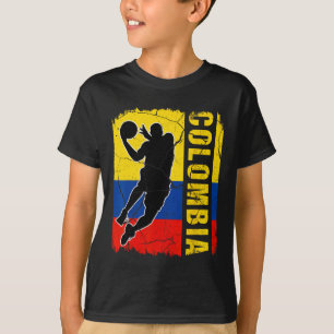 Colombian Bysketbyll Player Colombia Flag Bysketby T-Shirt