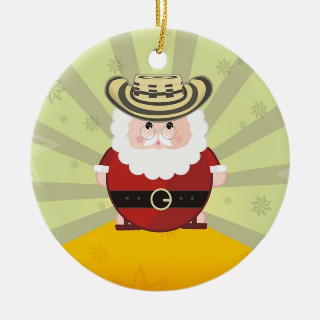 colombian christmas ceramic tree decoration (Front)