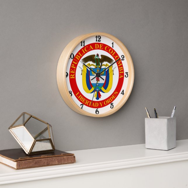 Colombian Coat of Arms  Clock (Office)