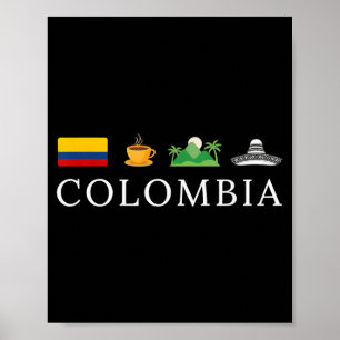 Colombian Coffee Mountains Hat For Men Women Kids Poster