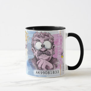 Colombian Currency Cartoon Coffee Mug 50,000 Pesos