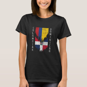 Colombian Dominican Flags Ripped Colombia Dominica T-Shirt