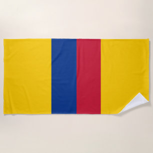 Colombian flag beach towel