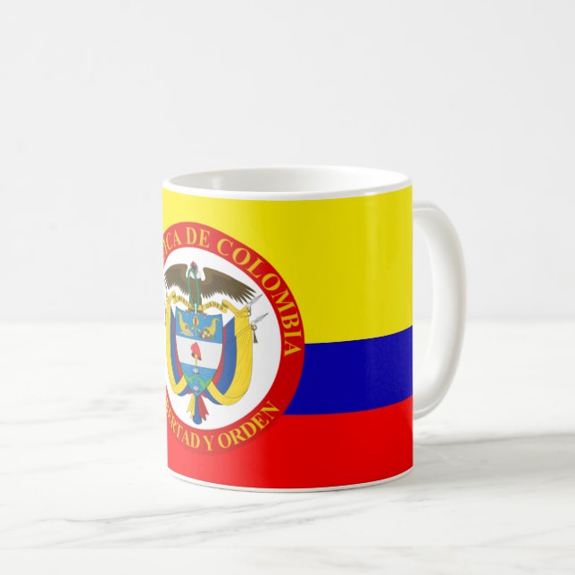 Colombian Flag Coat of Arms Mug (Front Right)
