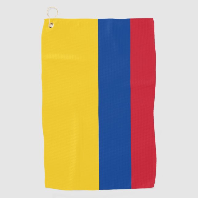 Colombian Flag & Colombia golf holiday /sports Golf Towel (Front)
