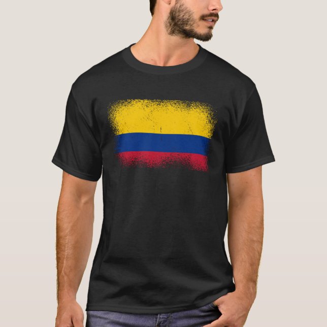 Colombian Flag Colombia T-Shirt (Front)