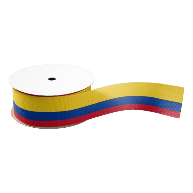 Colombian Flag & Colombia travel, holiday/sports Grosgrain Ribbon (Spool)