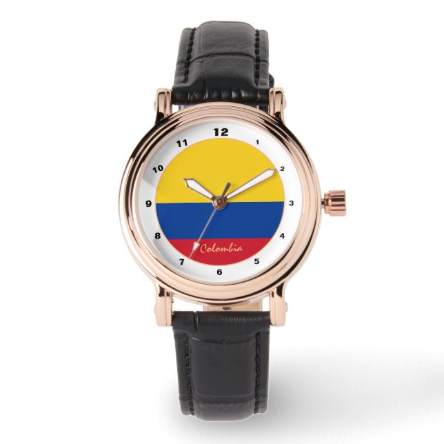 Colombian Flag & Colombia trendy fashion /design Watch (Front)