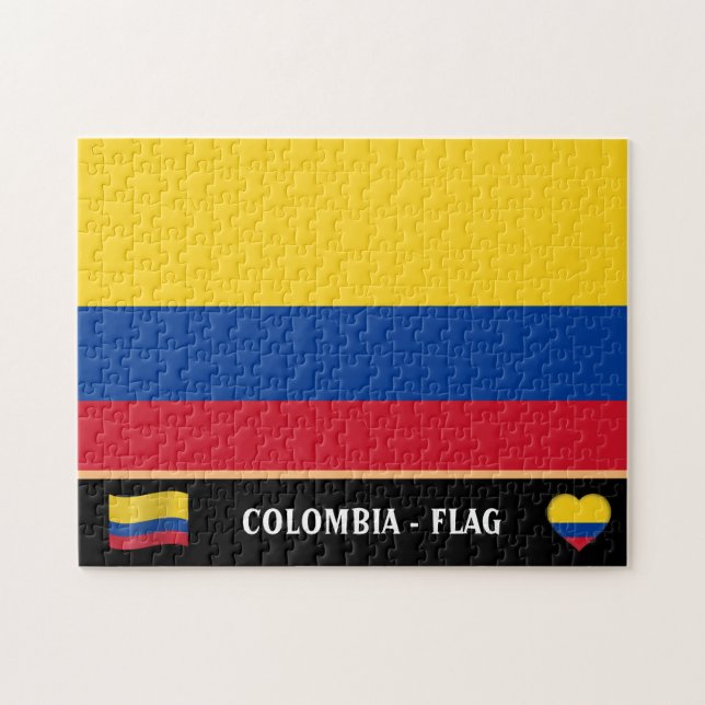 Colombian Flag & Colombian country / Colombia Jigsaw Puzzle (Horizontal)