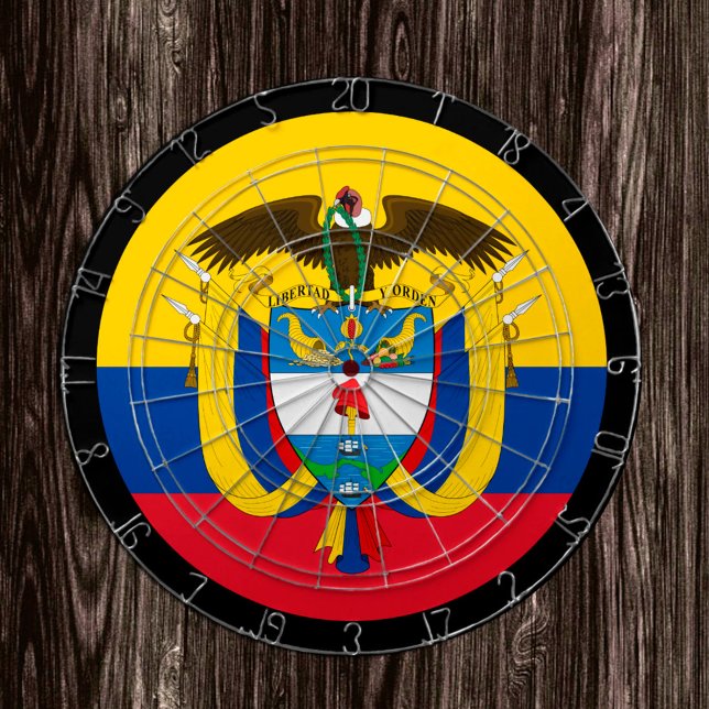 Colombian Flag Dartboard & darts / game board (Creator Uploaded)