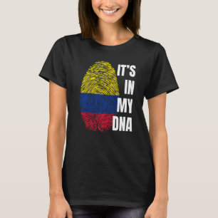 Colombian Flag Dna Fingerprint Colombia T-Shirt