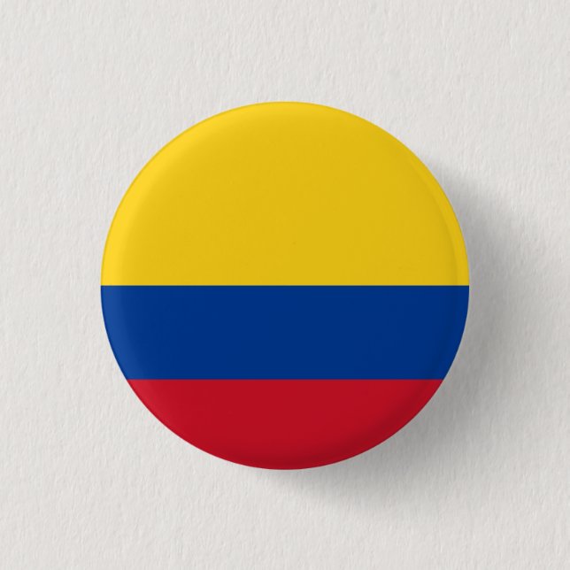 Colombian Flag, Flag of Colombia 3 Cm Round Badge (Front)